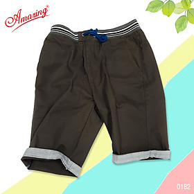 Quần short kaki nam form rộng, lưng bo thun, phong cách thể thao năng động trẻ trung