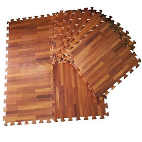 10 thảm xốp lót sàn vân gỗ 60x60cm
