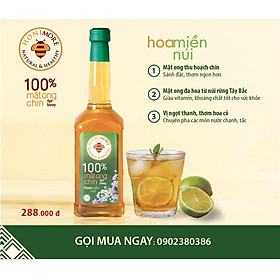 Combo Mật ong nguyên chất Hoa Miền Núi Honimore 630g/chai tặng 1 chai mật ong Hoa Vải Thiều 360g/chai - tăng sức đề kháng