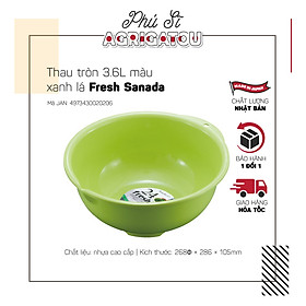 Mua Thau tròn 3.6L màu xanh lá Fresh Sanada