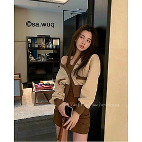 Set đầm ôm body kèm áo khoác cardigan che khuyết điểm tôn dáng cực sexy