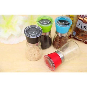 Hũ xay tiêu thuỷ tinh nắp nhựa