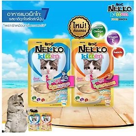 Combo 12 gói Pate Nekko cho mèo đủ vị - gói 70g-Lựa chọn dòng phù hợp lứa tuổi sở thích mèo- MIX VỊ NGẪU NHIÊN