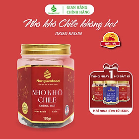 Nho khô Chile không hạt Nonglamfood hũ 150g | Quà tặng cao cấp cho người thân, bạn bè, doanh nghiệp