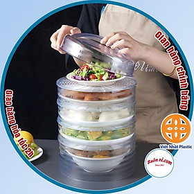 Lồng bàn đa năng 5 tầng Việt Nhật, Lồng bàn giữ nhiệt, Khay đậy thức ăn thiết kế hiện đại bền đẹp -Br 01273