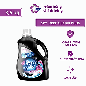 Can nước giặt 3,6 kg SPY Deep Clean Plus khử mùi diệt khuẩn, sạch sâu, thơm lâu giúp làm mềm vải