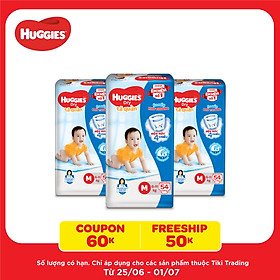 Combo 3 Gói Tã Quần Huggies Dry Gói Đại M54 (54 Miếng)