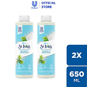 Combo 2 chai Sữa tắm dưỡng da St.Ives Muối biển 650ml