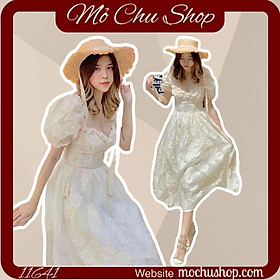 ĐẦM XOÈ TRẮNG HOA NỔI BÈO TAY BỒNG 11642
