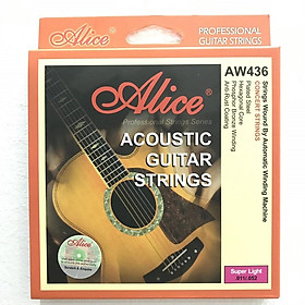 Bộ 6 dây Guitar Acoustic Phosphor Bronze  Alice AW436,  AW436 Acoustic Guitar String Set, Phosphor Bronze