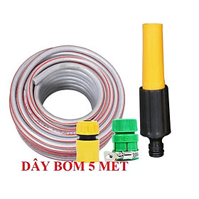 Mua ️ Bộ dây vòi xịt nước rửa xe tưới cây  tăng áp 3 lần  loại 3m 5m 206622-5 cút sập nối nhựa vàng