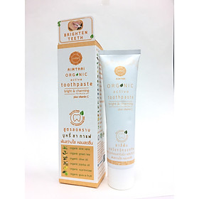 KEM ĐÁNH RĂNG THẢO DƯỢC ORGANIC AIMTHAI - WHITENING- CHIẾT XUẤT VÀ TINH DẦU THẢO DƯỢC ORGANIC GIÚP TRẮNG RĂNG, THƠM MIỆNG, NGĂN NGỪA MẢNG BÁM
