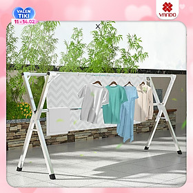 Mua Giàn Phơi Quần Áo Kéo Dài Và Gấp Gọn Thông Minh VANDO Kèm Bánh Xe Di Chuyển Linh Hoạt