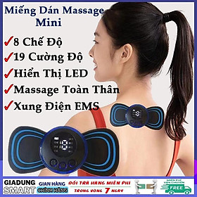 Miếng Massage Xung Điện EMS Cổ Vai Gáy, Bắp Tay, Lưng Bằng Sung Điện Giảm Đau Nhức Mỏi -Máy Massage Toàn Thân 10 Chế Độ