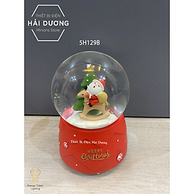 Quà Tặng Giáng Sinh 15 mẫu - Quả cầu tuyết phát nhạc ông già noel và chú tuần lộc tặng pin  - Có video - Size to nhất