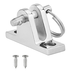 Stainless Steel Deck Hinge Boat Bimini Top Fitting with Quick Release Pin