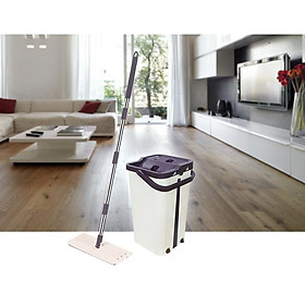 Mua Bộ cây lau nhà + 2 bông lau - Xoay 360 độ - Thép không gỉ - Hahoo