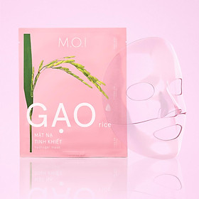 Mặt Nạ Gạo Trong Suốt M.O.I RICE HYDROGEL MASKS (3 Miếng/Hộp) Hồ Ngọc Hà