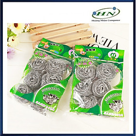 Mua Bộ 6 miếng chà xoong lưới thép mềm - Set 6 Miếng Chà Nồi Chảo Siêu Sạch - Miếng chà xoong - HN