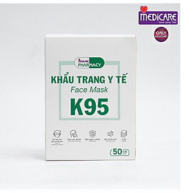 0132308 Khẩu trang y tế MEDiCARE PHARMACY K95 50 cái 1 hộp