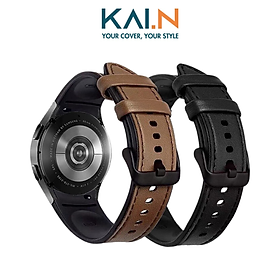 Mua Dây Da Silicone Chống Nước Dành Cho Samsung Galaxy Watch 4/ Galaxy Watch 5/ Watch 5 Pro  Kai.N Classic Hybrid Leather - Hàng Chính Hãng