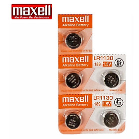 Pin cúc áo chính hãng Maxell LR54 1130 Alkaline cho đồng hồ, thiết bị điện tử