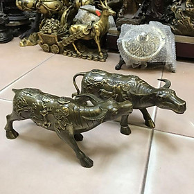 Mua Trâu tiền phong thủy bằng đồng thau.
