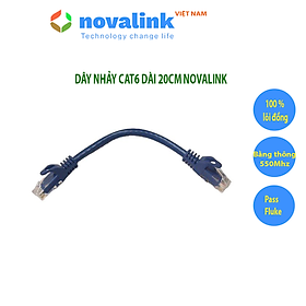 Dây nhảy patch cord cat6 Novalink dài 20cm, 50cm, 1m, 1.5m, 2M, 3m, 5m..100% lõi đồng, pass fluke. Hàng chính hãng, full thuế VAT