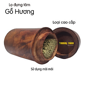 Lọ Đựng Tăm Bằng Gỗ Hương Cao Cấp Trường Thịnh Tiện Dụng Bền Đẹp Sang Trọng Tiết Kiệm – Hình Trụ Tròn.