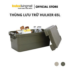 Thùng lưu trữ, hộp đựng đồ đa năng bằng nhựa PP cao cấp 65L HULKER NEW màu