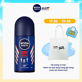 Lăn Ngăn Mùi NIVEA MEN Dry Impact Khô Thoáng (50ml) - 81610