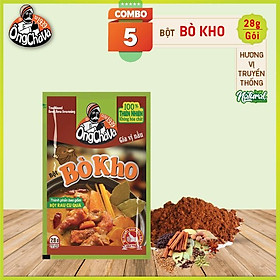 Combo 5 túi Bột Bò Kho Ông Chà Và 28gr