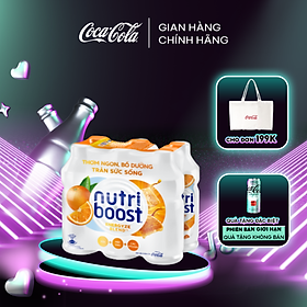 Lốc 6 Chai Sữa Nutriboost Thế Hệ Mới Hương Cam 297ml/Chai Sale 4.4 Coca-Cola Official Store