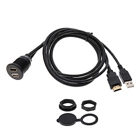 High Quality Car USB AUX Extension Flush Cable 1meter