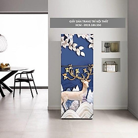 Tranh dán tủ lạnh Hươu tài lộc