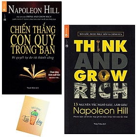 Hình ảnh Combo 13 Nguyên Tắc Nghĩ Giàu Làm Giàu - Think And Grow Rich và Chiến Thắng Con Quỷ Trong Bạn( Tặng Kèm Sổ Tay Xương Rồng)