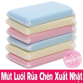 Mua Mút Lưới Rửa Chén Bát Xuất Nhật Tạo Bọt Cực Thích (1 Miếng)