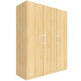Tủ quần áo gỗ MDF Tundo 3 cánh 2 ngăn kéo màu vàng 120 x 55 x 200cm