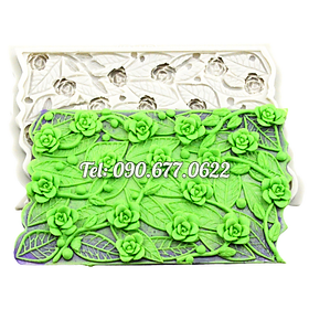 Khuôn silicone làm viền bánh, rau câu hoa hồng cành – Mã số 1911