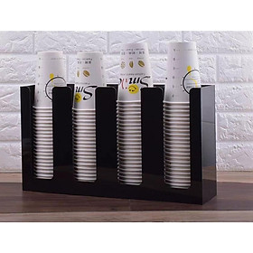 Mua Combo kệ trà sẵ 4 ngăn ngang và kệ đựng muỗng  ống hút  khăn giấy