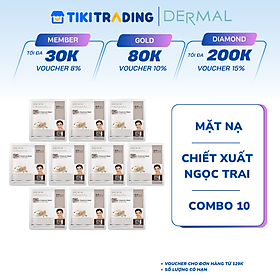 Combo 10 Mặt Nạ Dermal Tinh Chất Collagen Với Chiết Xuất Ngọc Trai