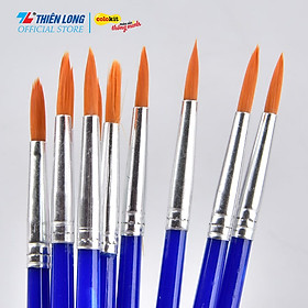 Túi 10 Cọ vẽ Tròn Thiên Long Colokit BRW-C02