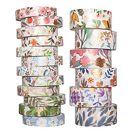 20x Floral Washi Sticker Roll Paper Masking Adhesive Tape Craft DIY Diary Album