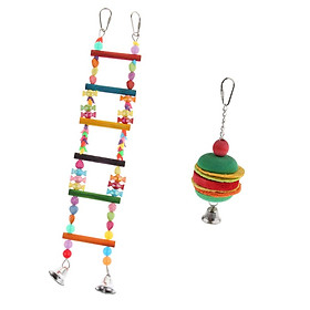 Wood Made Parrot Toy Supplies Parrot Chewing Toy+Parrot Climbing Ladder Toy