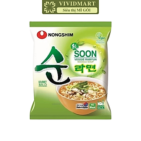 NONGSHIM - Mì chay Nongshim Soon Veggie, Mì Nongshim chay, Mì chay Soon Veggie, Mì chay Hàn Quốc (112g/gói)