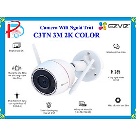 Camera IP Wifi Ngoài Trời EZVIZ C3TN 3MP 2K Color Night Vision Tích Hợp Ai - Có Màu Ban Đêm - Đàm Thoại 2 Chiều - Hàng Chính Hãng