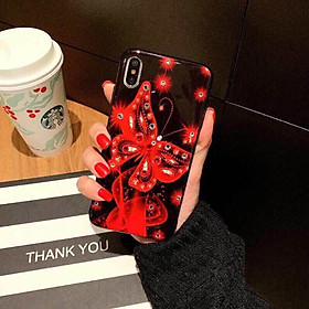 ỐP LƯNG MẶT KÍNH HÌNH BƯỚM CHO IPHONE XS MAX