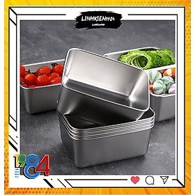 Mua Hộp Đựng Thực Phẩm Tủ Lạnh Inox 304 Có Nắp Đậy Đa Năng Tiện Lợi 13.5*10.5*5.8cm