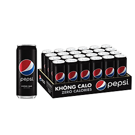 Thùng 24 Lon Nước Uống Có Gaz Pepsi Không Calo (320ml/Lon)