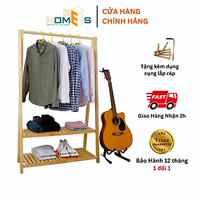 Mua Giá treo quần áo gỗ chữ A Behomes 2 tầng - Nội thất phòng ngủ lắp ráp